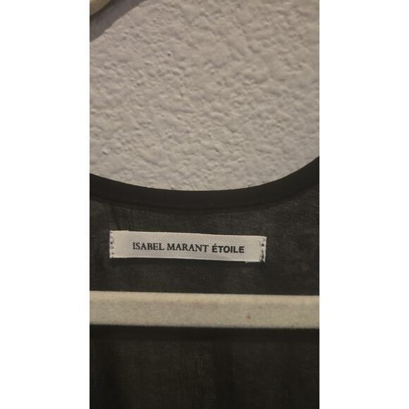 Isabel Marant Étoile Women's Sheer Black Tank Top Size 38 Casual - Picture 4 of 8